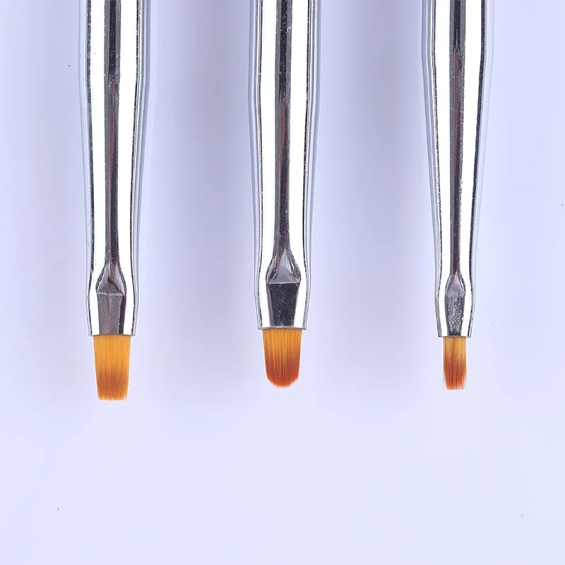 1 шт. кисть для дизайна ногтей УФ гель длинная/круглая/плоская головка Черная