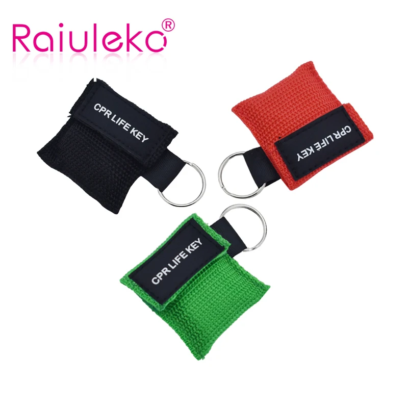 

20 Pieces CPR Rescue Mask With Keychain FED CPR Face Shield Resuscitator Training One-way Valve Training Emergency Breath Mask