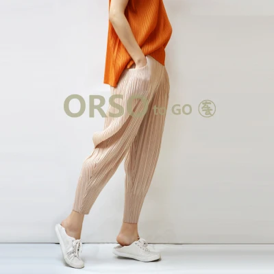 Miyake модные однотонные ботильоны-длина штаны-шаровары