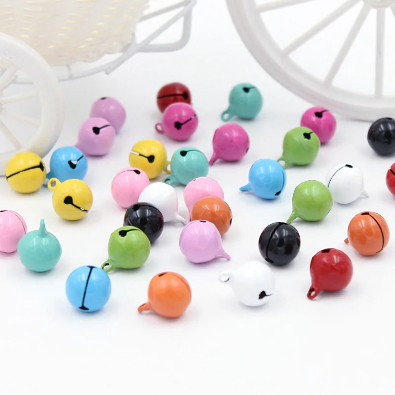 

10PCS/Lot Beautiful Iron Loose metal Beads Jingle Bells Christmas Decoration Pendants DIY material Crafts Christmas Bells
