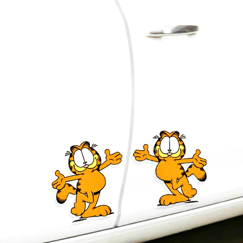 Aliauto 2 х автомобиля Стайлинг Забавный Гарфилд Наклейка Виниловая наклейка для