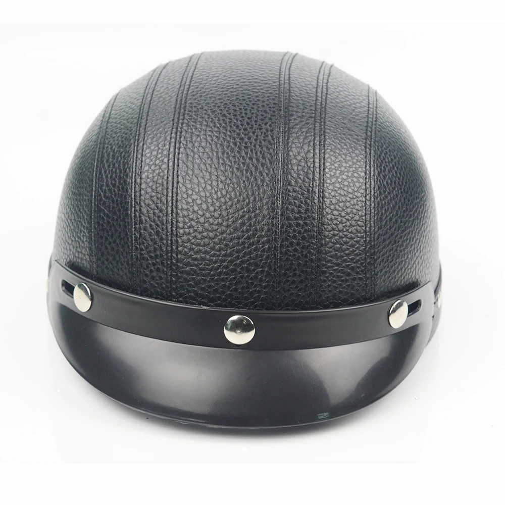Классический FRP половина moto rcycle шлем capacete moto queiro casco de moto немецкий полушлем для мотоцикла черный