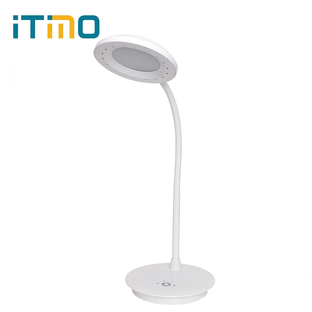 Itimo 3 режима затемнения Modern Eye Защиты Гибкие книга для чтения света USB Мощность Белый Регулируемый light touch настольная лампа настольная лампа