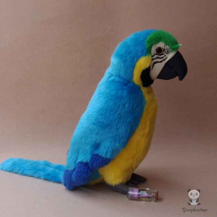 Kawaii попугай большие плюшевые игрушки синий Ара куклы моделирования дикой природы детская игрушка Подарки ювелирные украшения