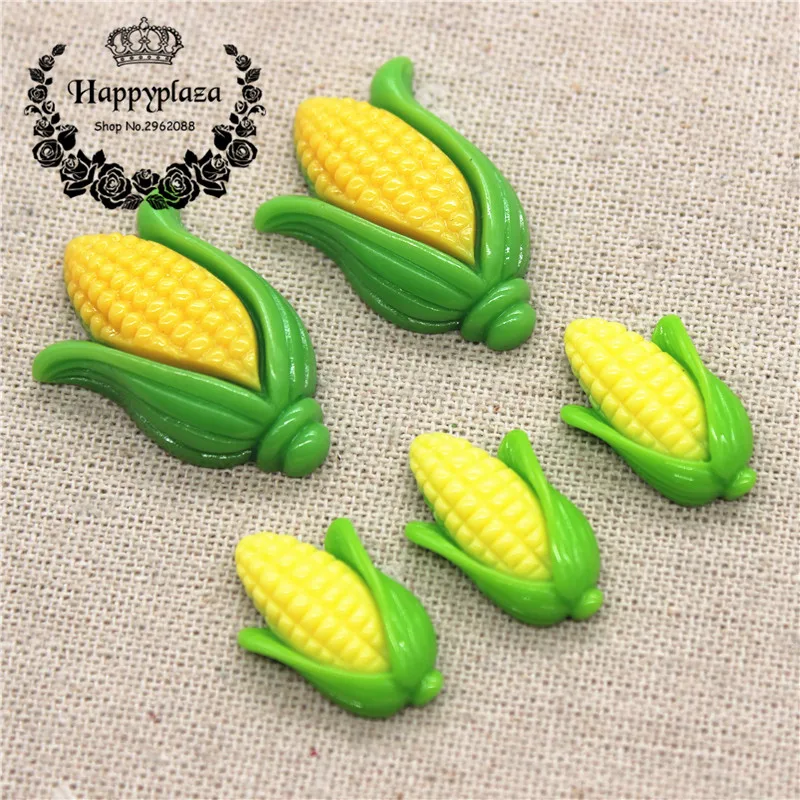 

Cute Resin Corn Simulation Miniature Food Art Flatback Cabochon DIY Craft Decoration,12*23mm/23*32mm