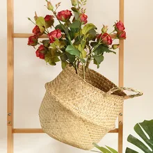 Дропшиппинг Seagrass плетеные корзины цветочный горшок складная корзина грязная корзина для хранения украшения дома