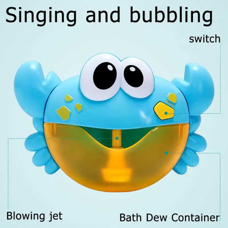 Bubble Crab Baby Bath игрушка Синий забавное устройство для мыльных пузырей Ванна машина для мыльных пузырей игрушки революционное творчество волшебное оружие