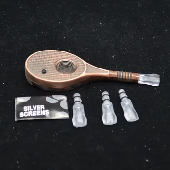 

12pcs/lot Metal pipe With lamp pipe tennis racket shape metal pipe The new metal pipe