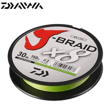 DAIWA, J-BRAID, 150 м, плетеная рыболовная леска, 8 нитей, Linha Multifilamento Para Pesca, 14-30 фунтов, PE леска, сделано в Японии