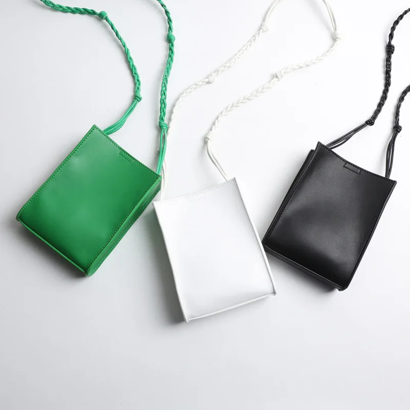 

2019 Popular Network Celebrity Single Shoulder Straddling Knit Rope Bag Mini-bag Luxury Handbags Women Bags Designer