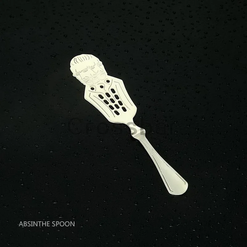 head designs cocktail Absinthe metal spoons stailess steel bar cocktail spoon