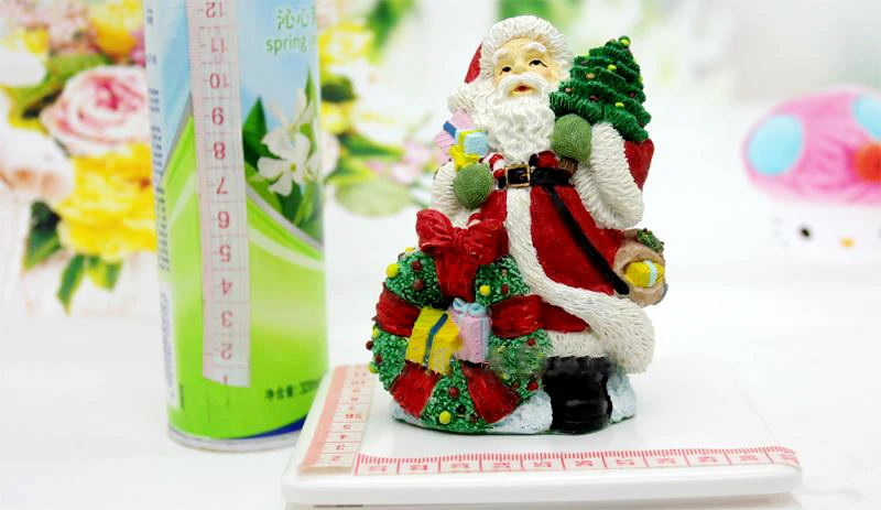 PRZY силикагель силиконовая форма Рождество 3d Санта Клаус держать свеча с рождественской елки Плесень мыло формы для украшения дома