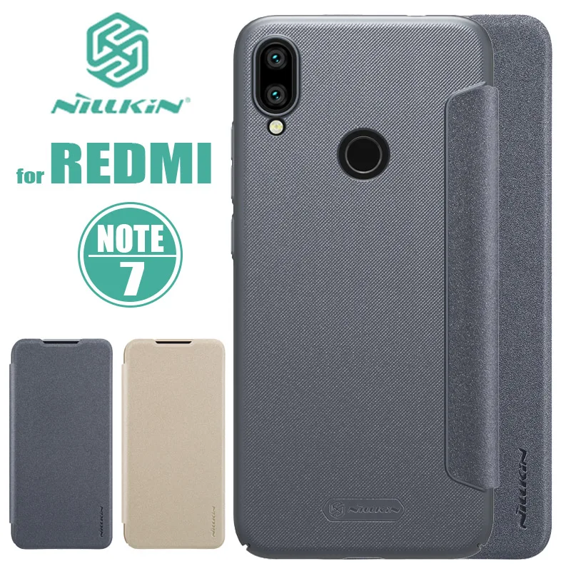 Чехол NILLKIN для Xiaomi Redmi Note 7 роскошный кожаный чехол с откидной крышкой Жесткий
