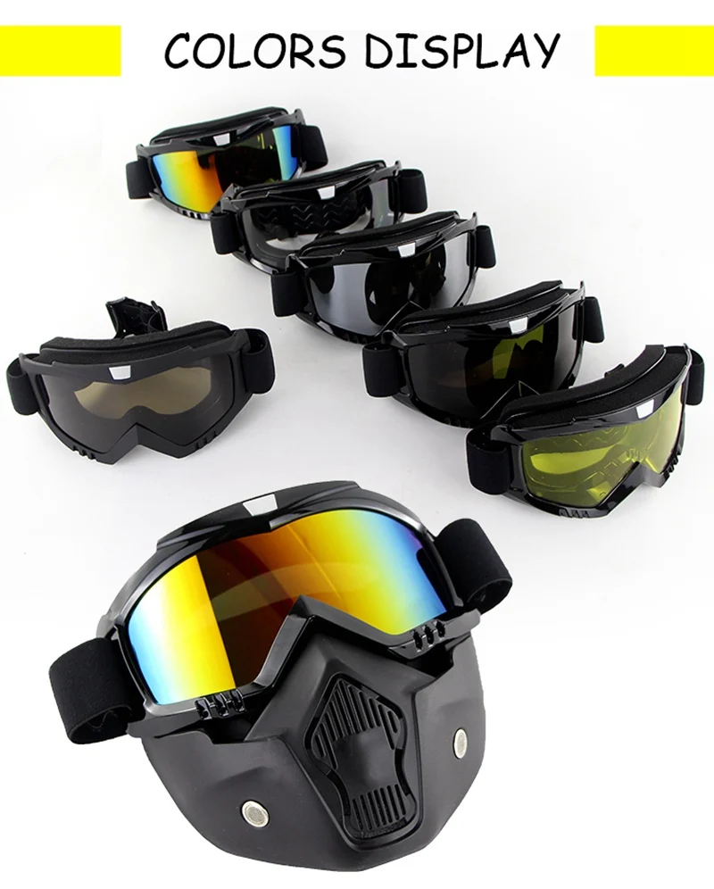 Мотоциклетный шлем Gafas подходит для открытые шлемы маска для мотокросса очки для езды на велосипеде 3/4 винтажные шлемы CG06