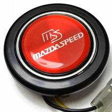 Красная алюминиевая эмблема ABS руля Рога Кнопка для Mazda mazdaspeed