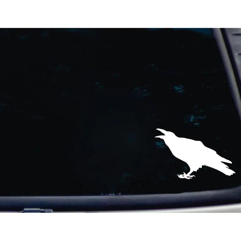 YJZT 14 см * 8 6 Cawing Raven Birds Забавный виниловый Декор Автомобильная наклейка