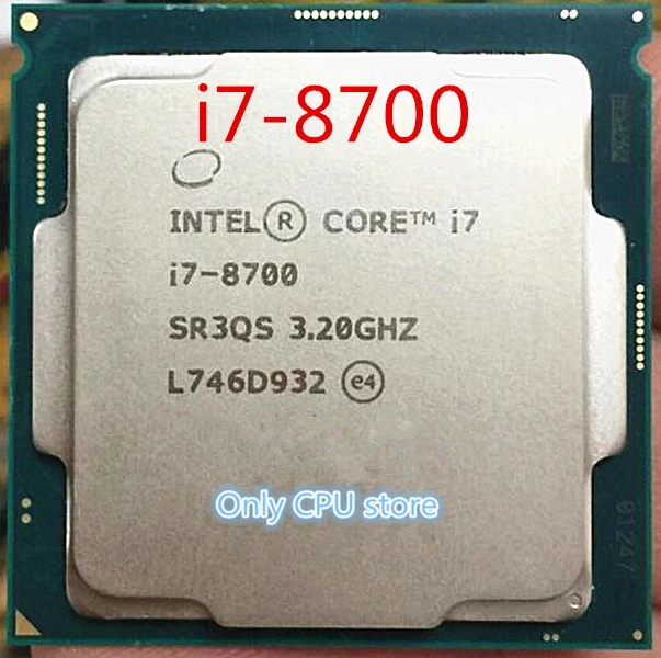 Intel Core i7 8700 3.2GHz 動作確認済み INTEL Core i7-8700 SR3QS