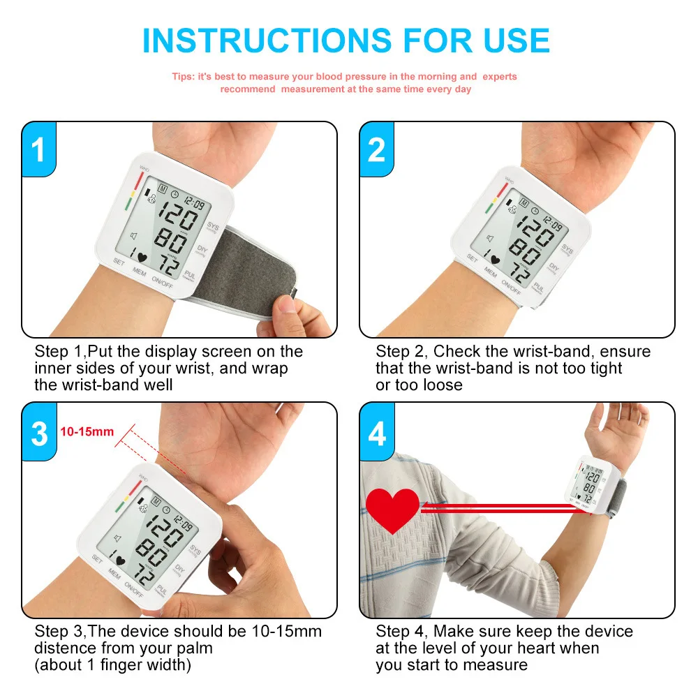 

Digital Lcd Upper Arm Blood Pressure Monitor Heart Beat Meter Machine Tonometer for Measuring Automatic oximetro pulse oximeter