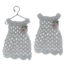 12 шт. миниатюрный крючком белый Longuette цветок детская игрушка в ванную Популярные для крещения украшения для праздничного стола 6,5x8,5 см