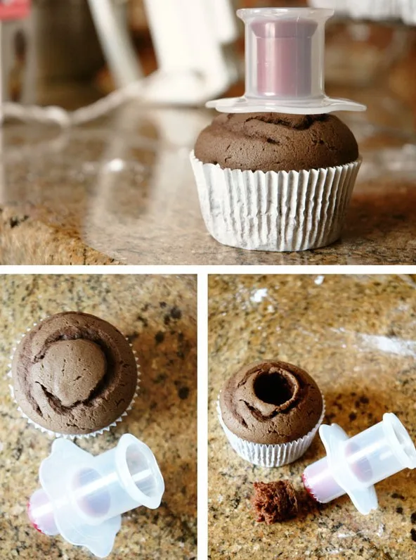 

BAKEST 3pcs per lot Plastic Cake Corer Cupcake Plunger Tools cake hole digger