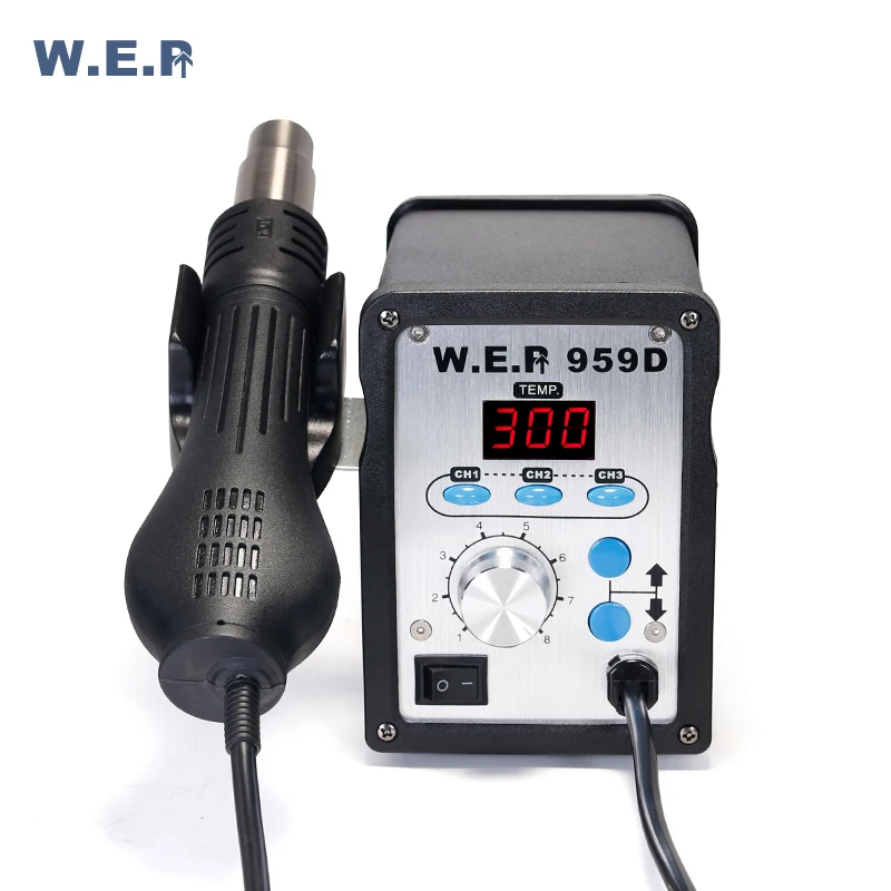 Паяльная станция WEP 858D аппарат для пайки горячим воздухом 959D SMT SMD наладочная