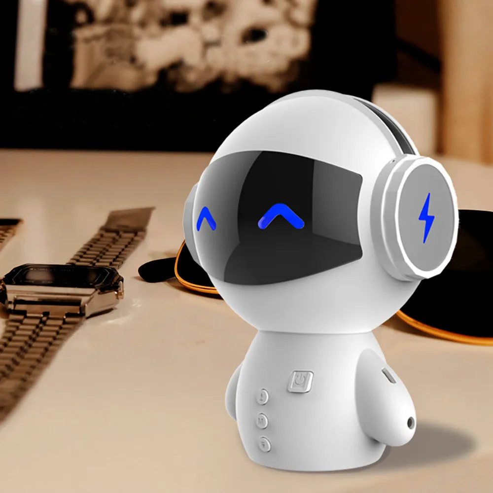 

Bluetooth Speaker Mini Robot Soundbox Wireless Music Center Support AUX TF 2019 p45