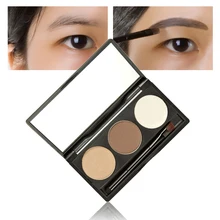 Тени для бровей Палитра Тень для бровей с кисточкой водостойкая пудра для бровей Палитра косметический макияж затенение 3 цвета