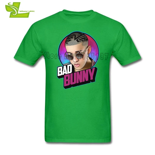Bad Bunny T Shirt Men Summer Crew Neck Tee Adult Latest Oversize