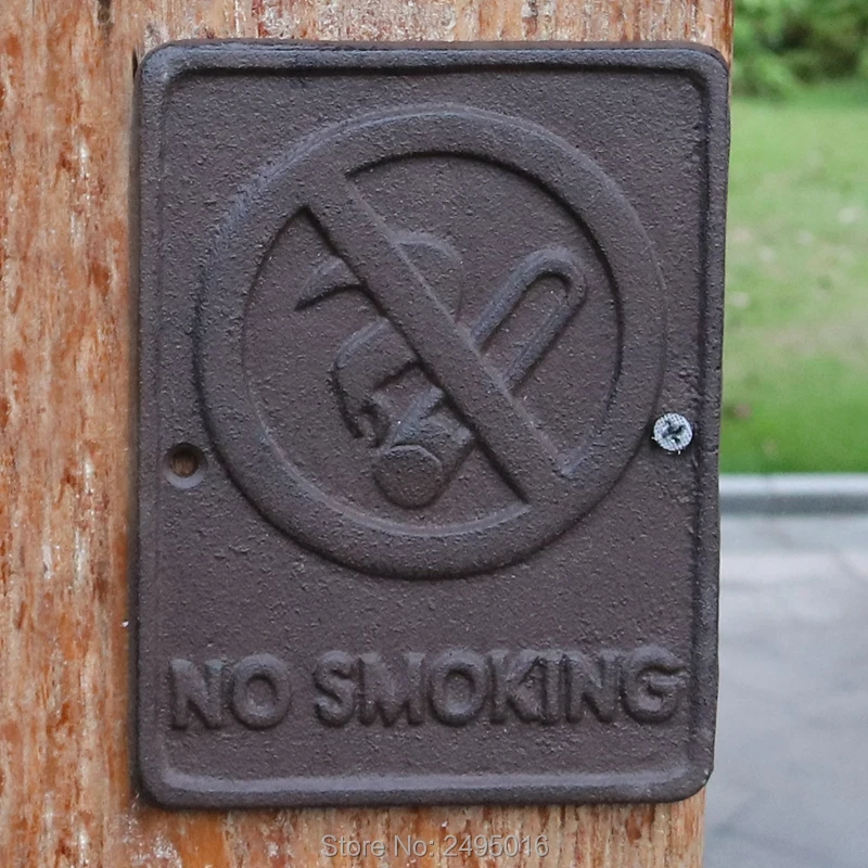 

Cast Iron Sign - No Smoking