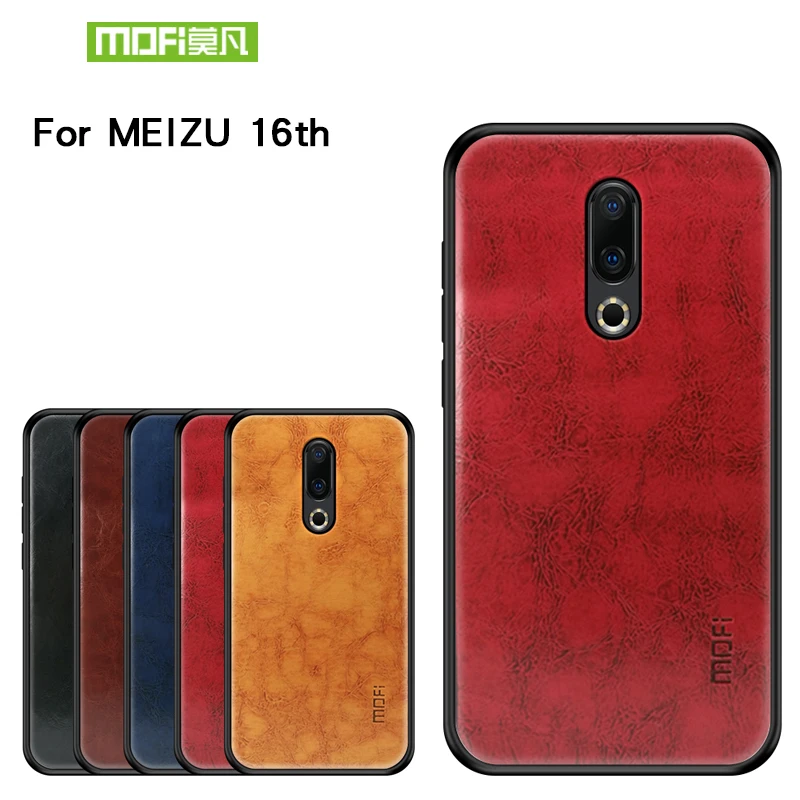

MOFi PU Leather + TPU + PC Case for Meizu 16th Cover Phone Cases Full Protection Back Cover For Meizu 16 16th 6.0" cover Case