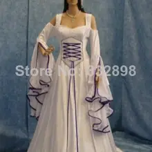 Новое поступление Прямые продажи натуральный Атлас ручной работы средневековое платье Ренессанс Фэнтези платье