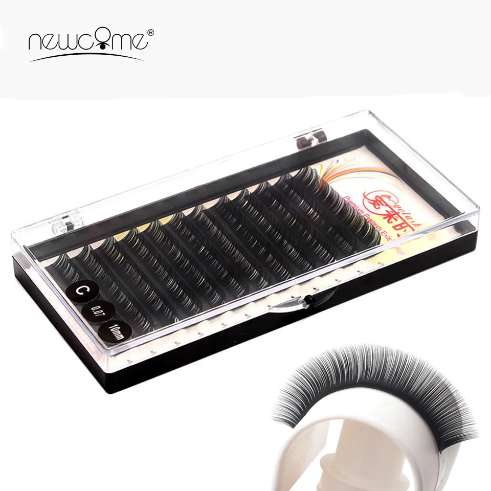 

NEWCOME Single Length Mix Length Eyelash Extension False Eye Lashes Extension Individual Eyelashes Beauty Salon Grafting Lash