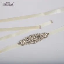 New Arrive Women Luxurious Floral New Crystal Rhinestone Wedding Dress Belt Cummerbunds Waistband Girdle Headband Handcraft