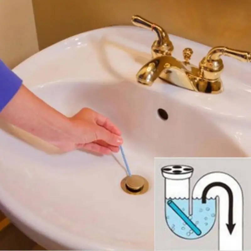 12pcs Kitchen Pipeline Bathtub Sewer Cleaning Stick Toilet