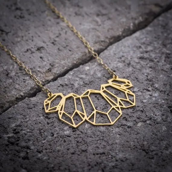 

2018 Creativity Women stainless steel Jewelry Rhombus Shape Charm Long Necklace Drop Shipping Accepted YP6435