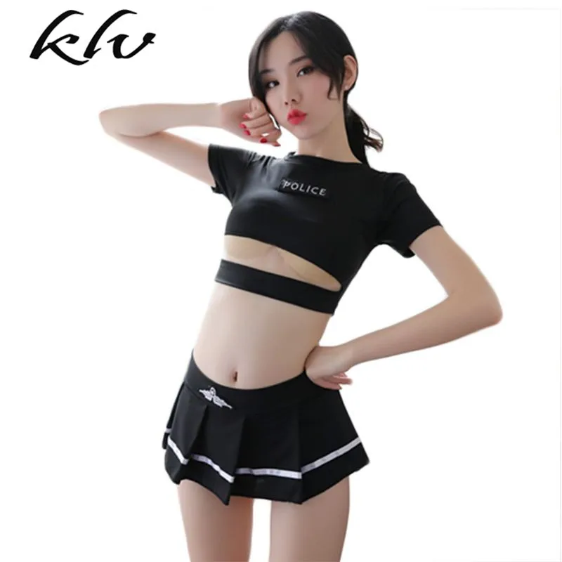 

Womens Erotic Two Piece Lingerie Set Japanese School Girl Students Sailor Uniform Fancy Dress Outfit Cosplay Costume Underwear