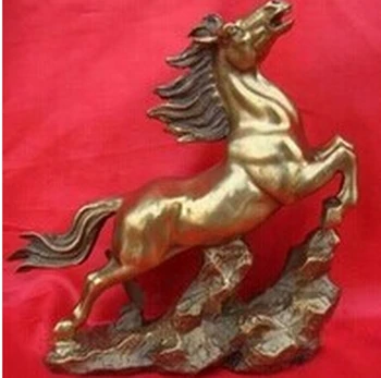 

WBY---404+++promotion cheap old art & antiques Bronze Wild Horse Statue Figure 9"H