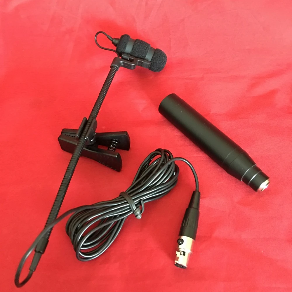 MU100 Microfoon + M100S Sax Klem + XLR Power Adapter Condensor Clip op Saxofoon Microfoon voor Blaasinstrumenten Drum|saxophone microphone|phantom power adaptorphantom power -