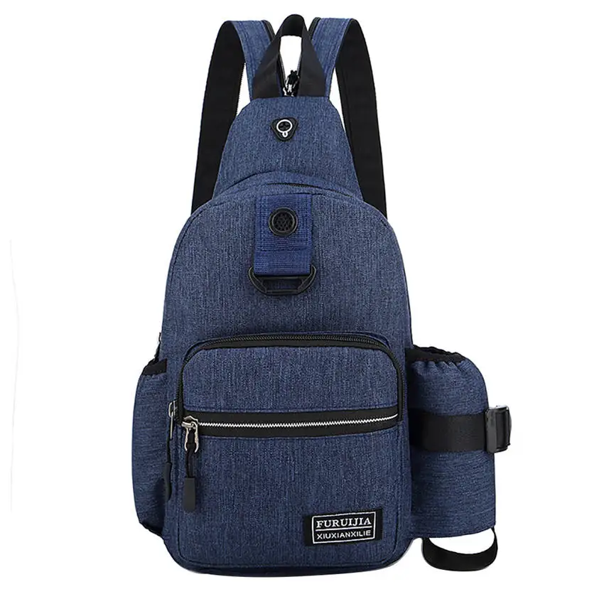 Мужская оксфордская ткань нагрудная сумка дикая маленькая сумка через плечо Модные Карманы b0115 - Цвет: Синий