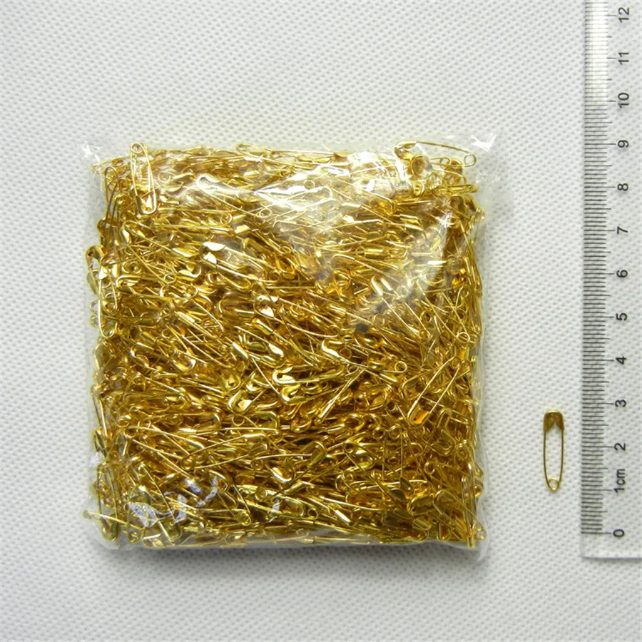 2000pcs/lot Clothes pin gold black silver small regular safety pins