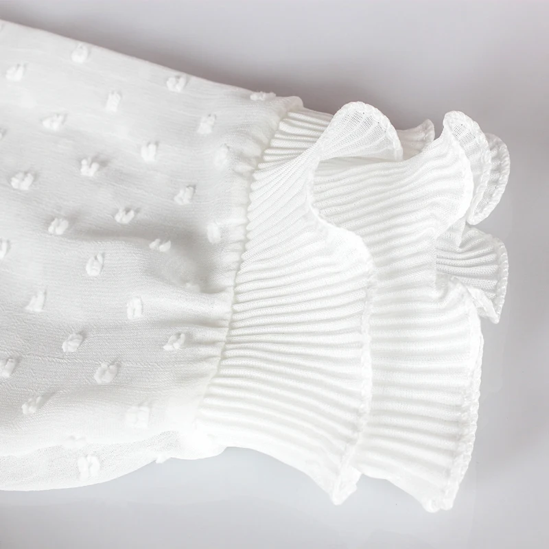 BEFORW сексуальный перспективы блузка рубашка женская мода В горошек белый топ блузка женская Бабочка с длинным рукавом блузки одежда женская женский пол Шифон рубашка