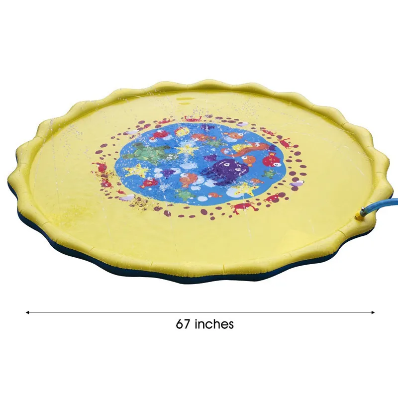 

USA Shipping Summer soft comfortable children play water game pad PVC inflatable spray pad Swimming pool accessories