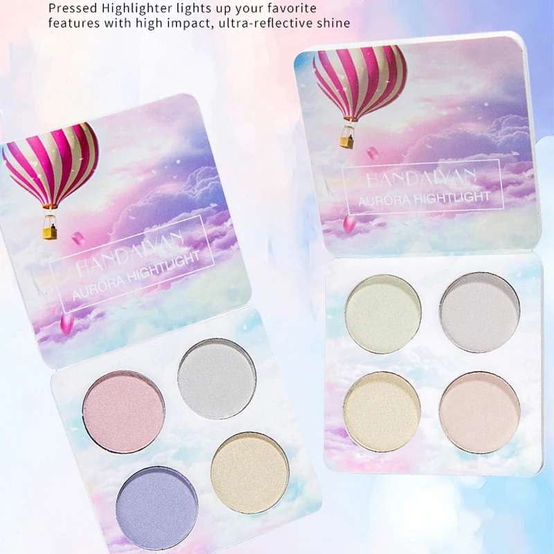 

4 Color Women Eye Shadow Waterproof Easy to Wear Long-lasting Pressed Glitter Makeup Pallete Shimmer Matte Pigmented