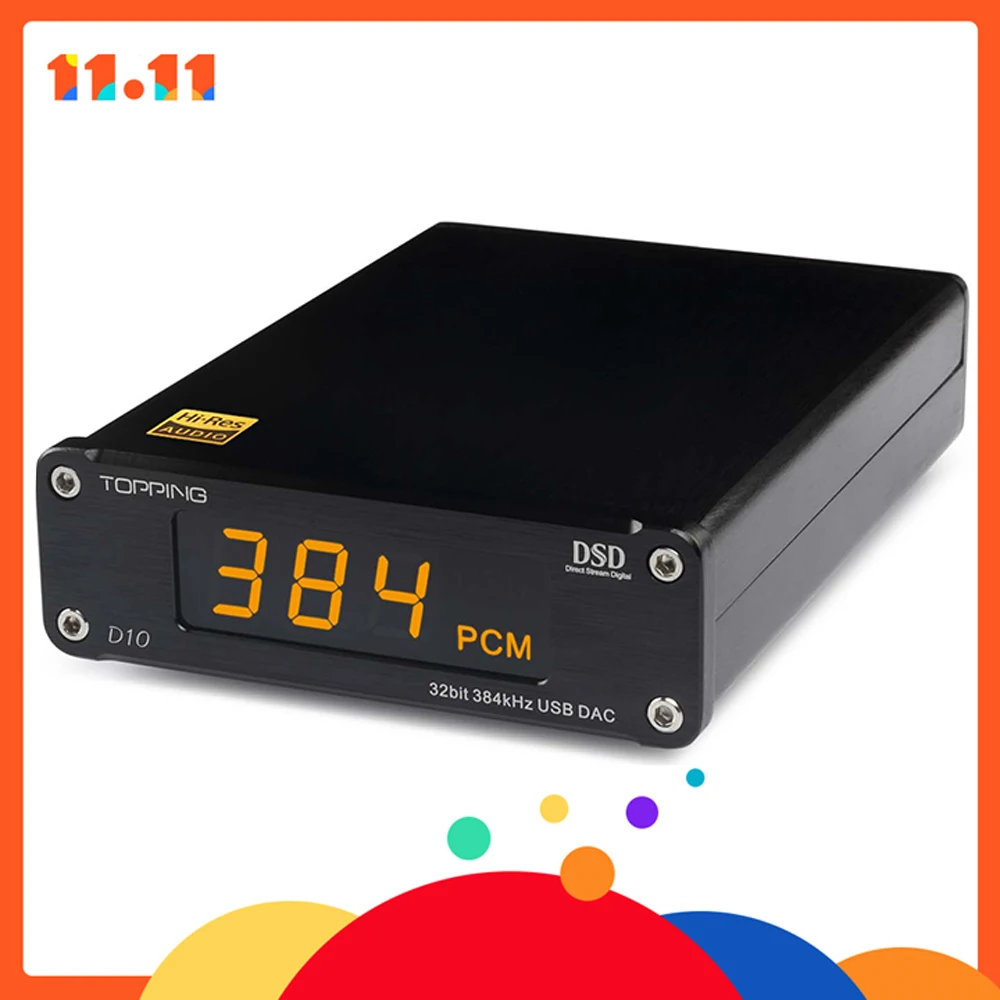 Топпинг D10 мини USB ЦАП DSD PCM384 CSS XMOS XU208 ES9018K2M OPA2134 аудио усилитель декодер