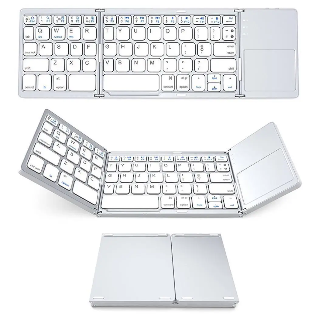 

Portable Smartphones Tablets Folding Touch Wireless 3.0 Bluetooth For iOS, For Android, For Windows Keyboard