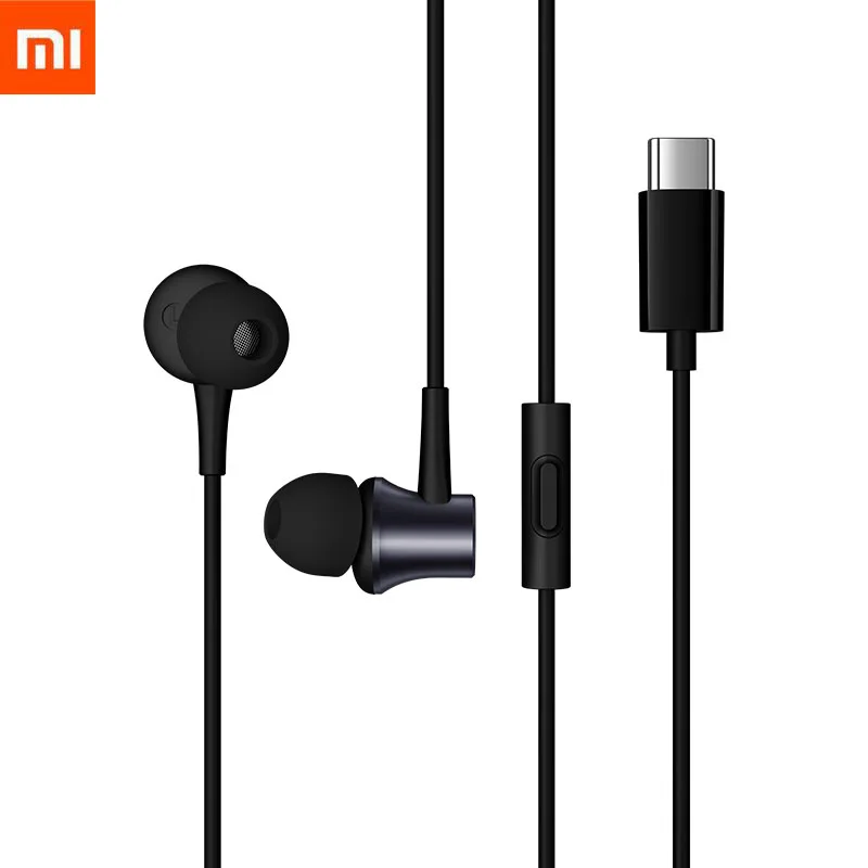 Оригинальные Xiaomi mi наушники с поршнем тип-c версия наушники-вкладыши USB провод управление наушники с mi C для mi 8/9/mi X 2/2