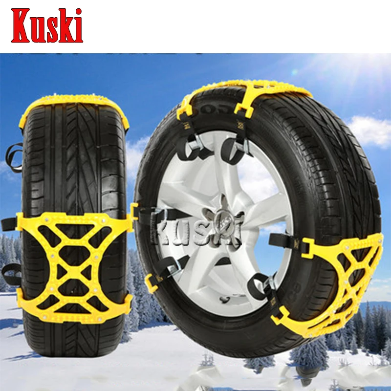 6X Car Snow Tire Anti skid Chains For Peugeot 307 206 308 407 207 2008