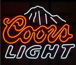 На заказ вывеска Coors горы СТЕКЛО Неоновый свет знак пивной бар