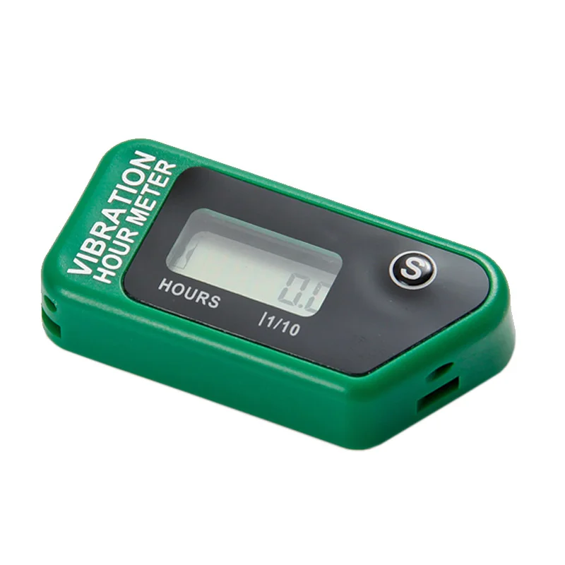 Digital Wireless Vibration Hour Meter Resettable Meter For Motorcycle ATV Dirt Bike Lawn Mower