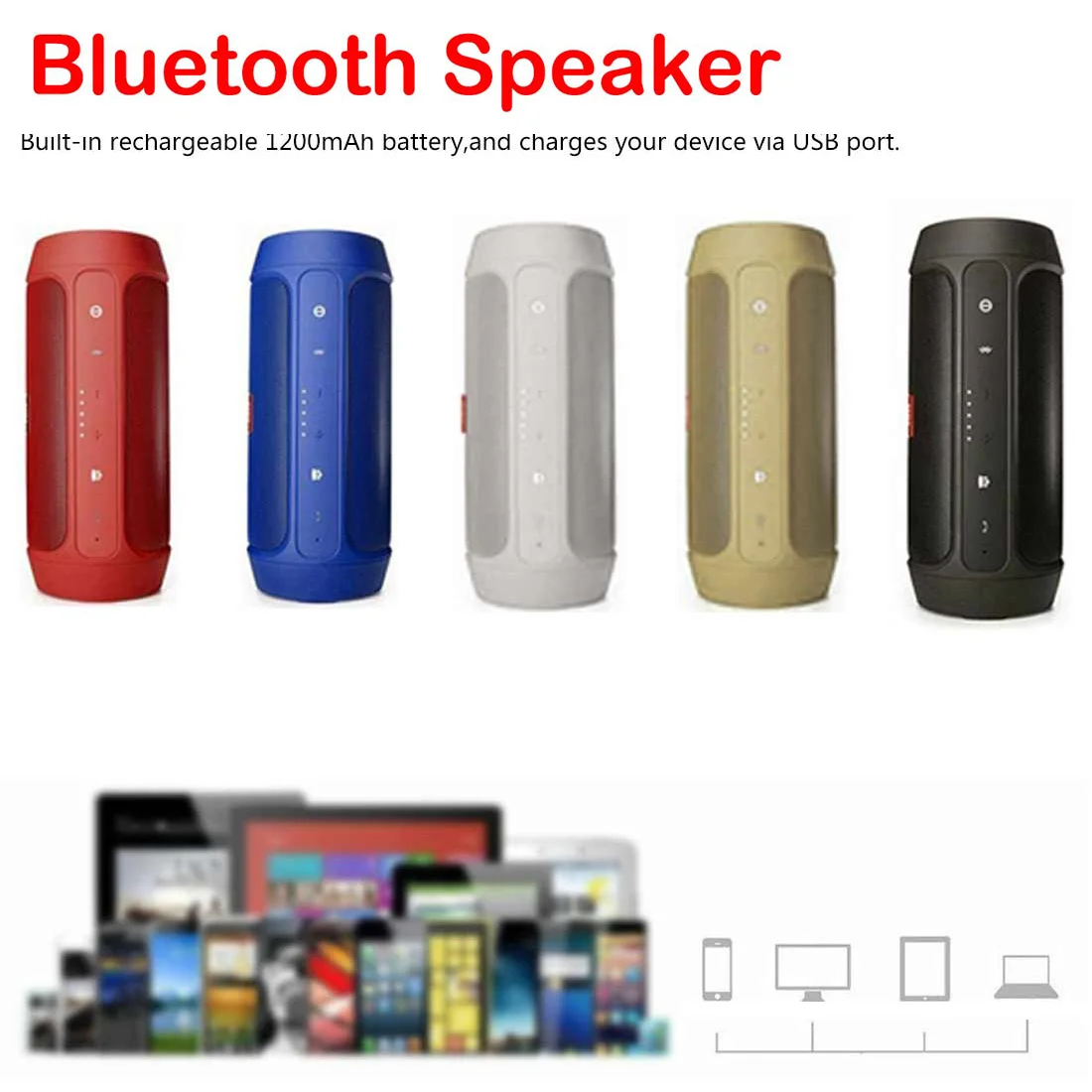 Bluetooth Speaker Portable Outdoor Loudspeaker Wireless Mini Charge 2 Plus Bluetooth Speakers Music Surround